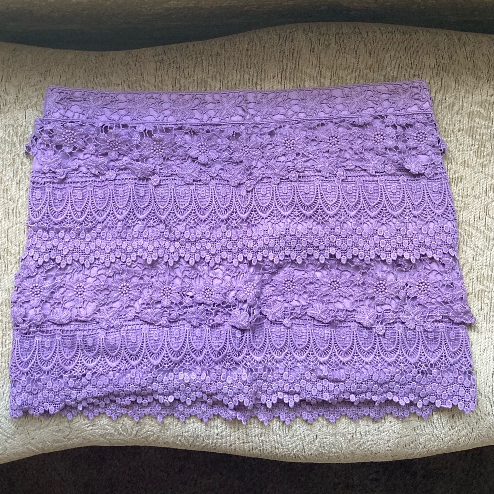 American Eagle purple lace tube skirt